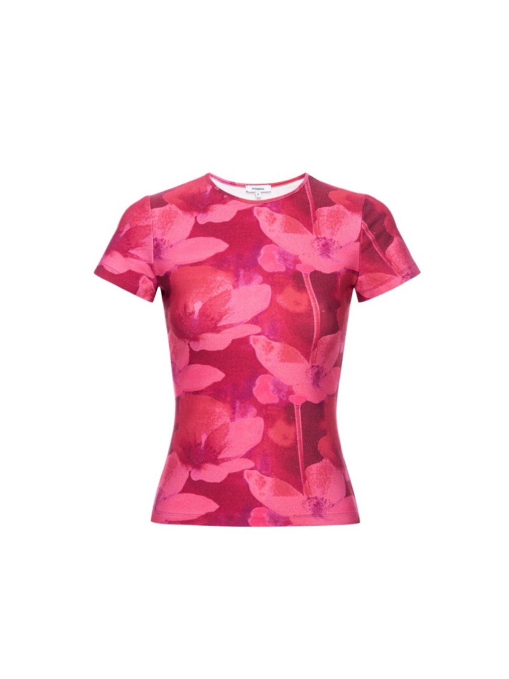 Miaou Hot Pink Floral Short Sleeve Tee